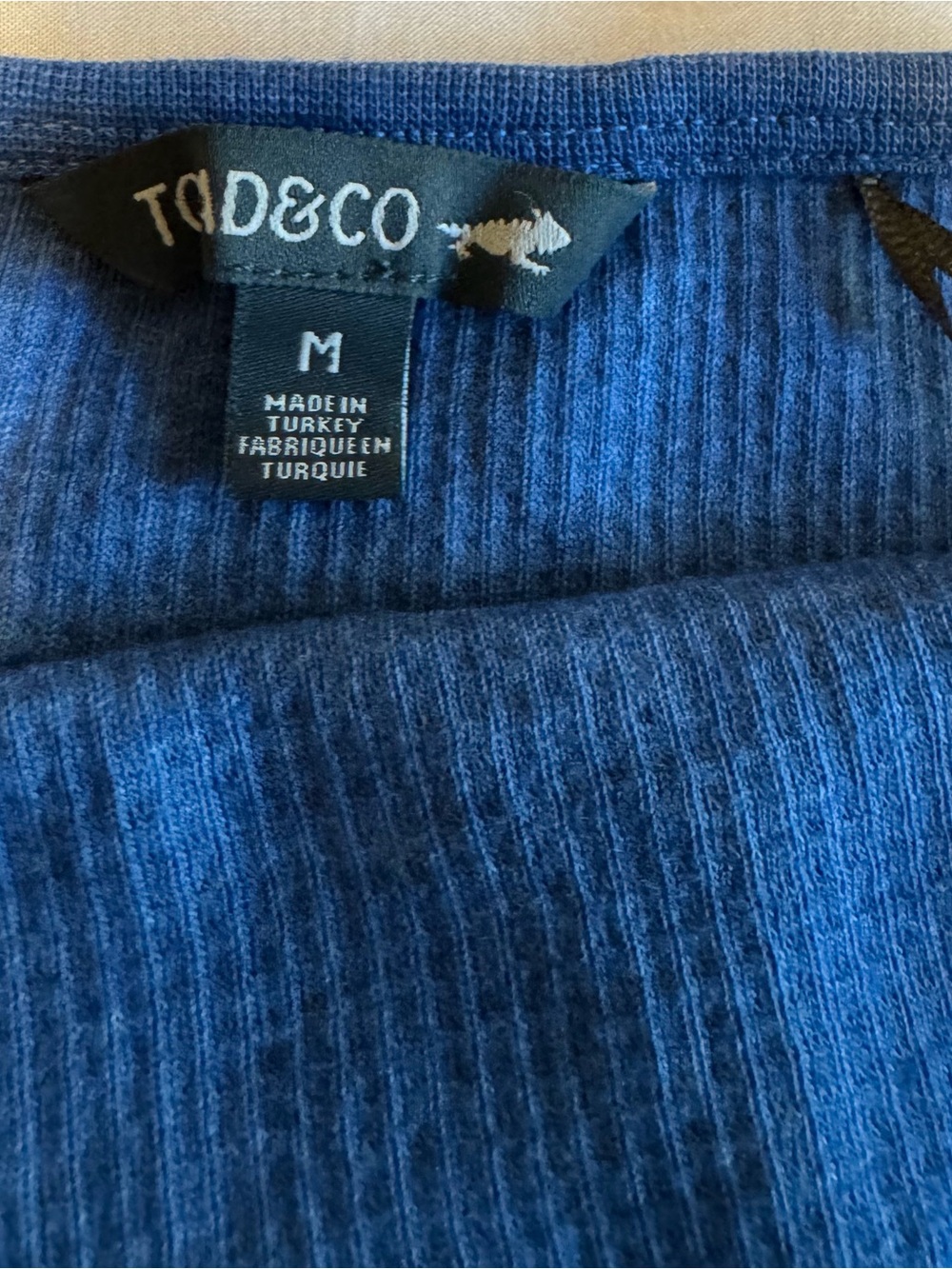 NWOT Toad &Co. Blue ribbed tank top - Picture 3 of 7